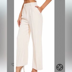 NWT, Funyyzo off white high waisted wide leg pants size XL (14-16)